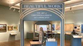Beautiful Work examines the fruitful and fascinating history of gardens and landscapes in Greenwich, from backyard vegetable gardens that fed for the artists of the Cos Cob art colony to grand formal gardens designed by leading landscape architects of the 20th century. Original design drawings, striking photographs and preserved botanical specimens are included in this exhibition celebrating the legacy of cultivating the land in Greenwich.
